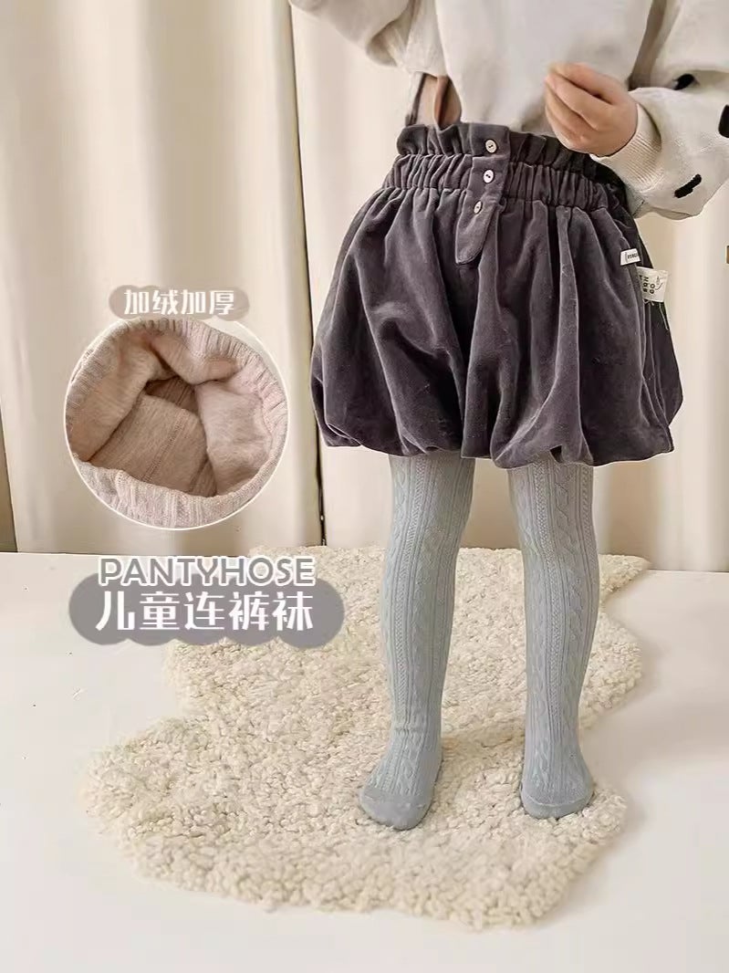 Girls' Leggings Thin Velvet White Baby Thin Black Fleece-Lined Children'S Pantyhose Outer Wear - Image 3