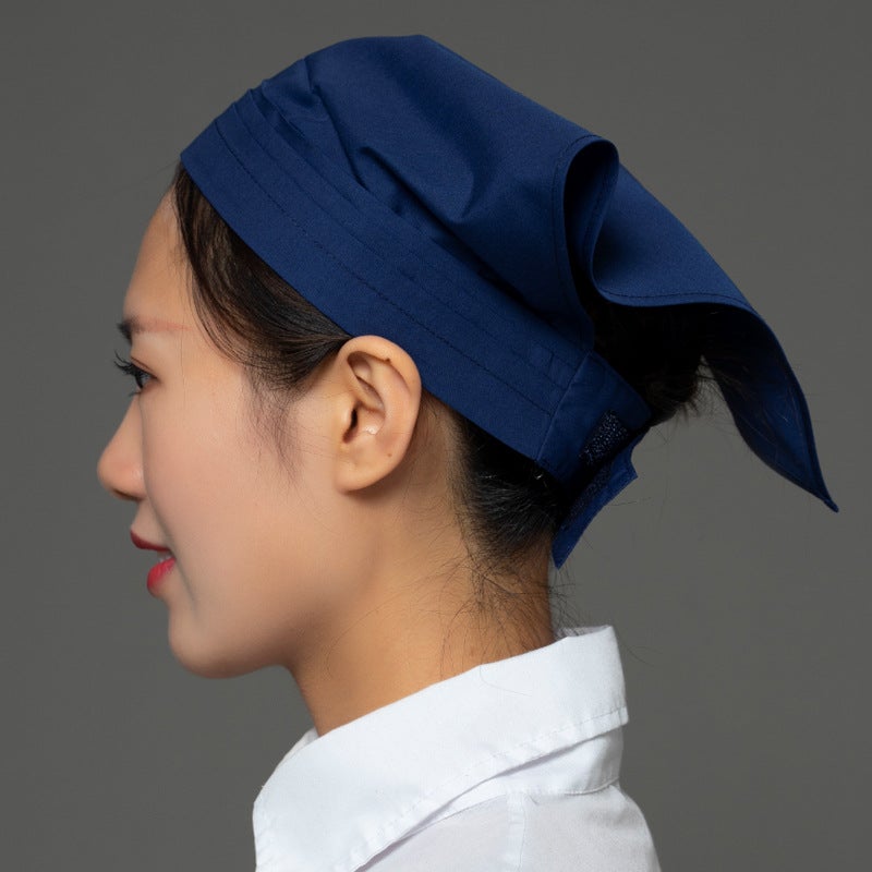 Restaurant Waiter Triangle Turban Chef Hat Men'S And Women'S Pot Restaurant Kitchen Baotou Hat Food Hygiene Work Hat - Image 3