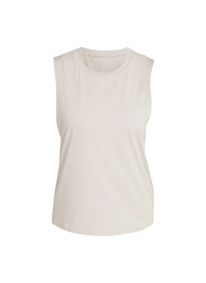 Adidas adidas Studio Tank Beige Training Tops 2XS