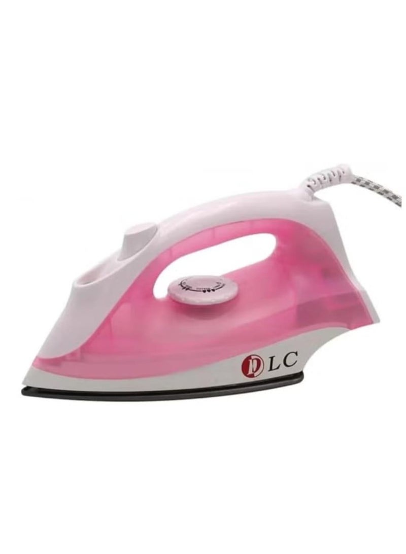 ال سي كاوية بخار كهربائية LC لون وردي بقاعدة غير لاصقة وتحكم حراري يدوي، تصميم مريح وخفيف، بخار مستمر للملابس، مثالية للاستخدام المنزلي والسفر - Image 1