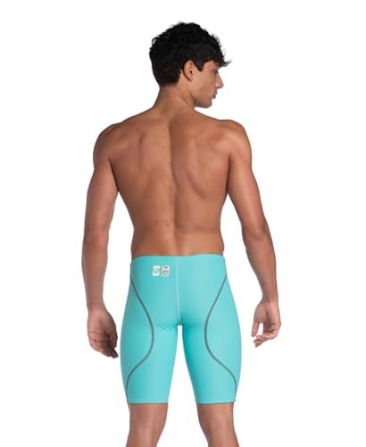 ARENA Powerskin ST Next Men’s Racing Jammer Competition Swimsuit One Piece Athletic Swim Team Championship Tech Suit, Aquamarine, Size 22 - Image 2