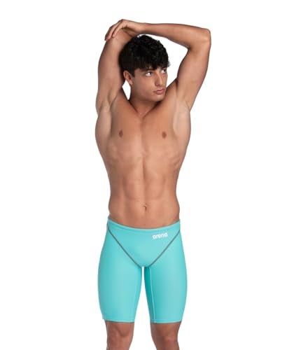 ARENA Powerskin ST Next Men’s Racing Jammer Competition Swimsuit One Piece Athletic Swim Team Championship Tech Suit, Aquamarine, Size 22 - Image 1