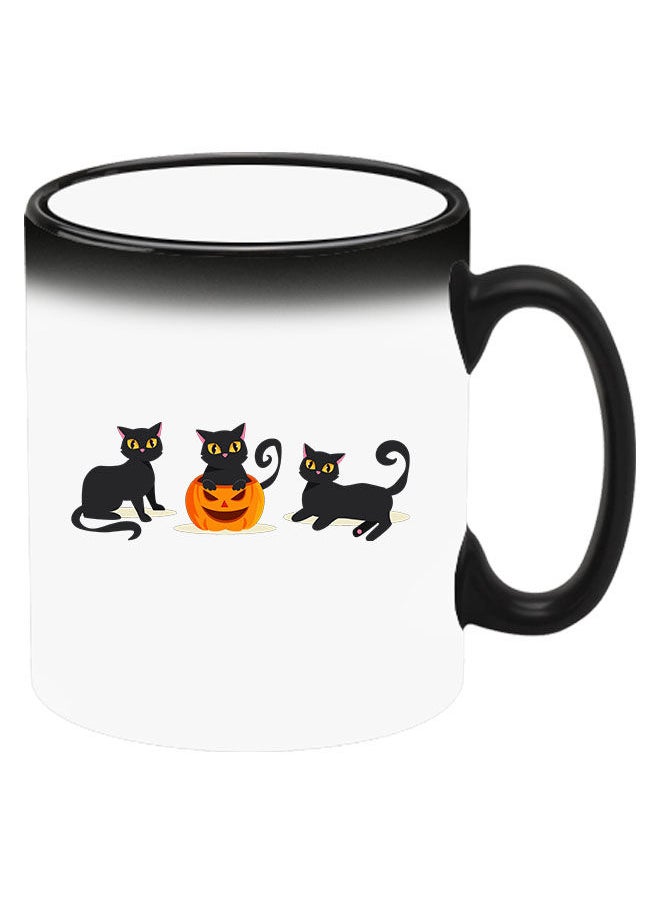 FORZA RAGAZZI - Colour Changing Heat Sensitive Magic Mug - Add Hot Tea or Coffee Cats Pumpkin Halloween2-01 For Home Office Gift Kids Men Women - Image 1