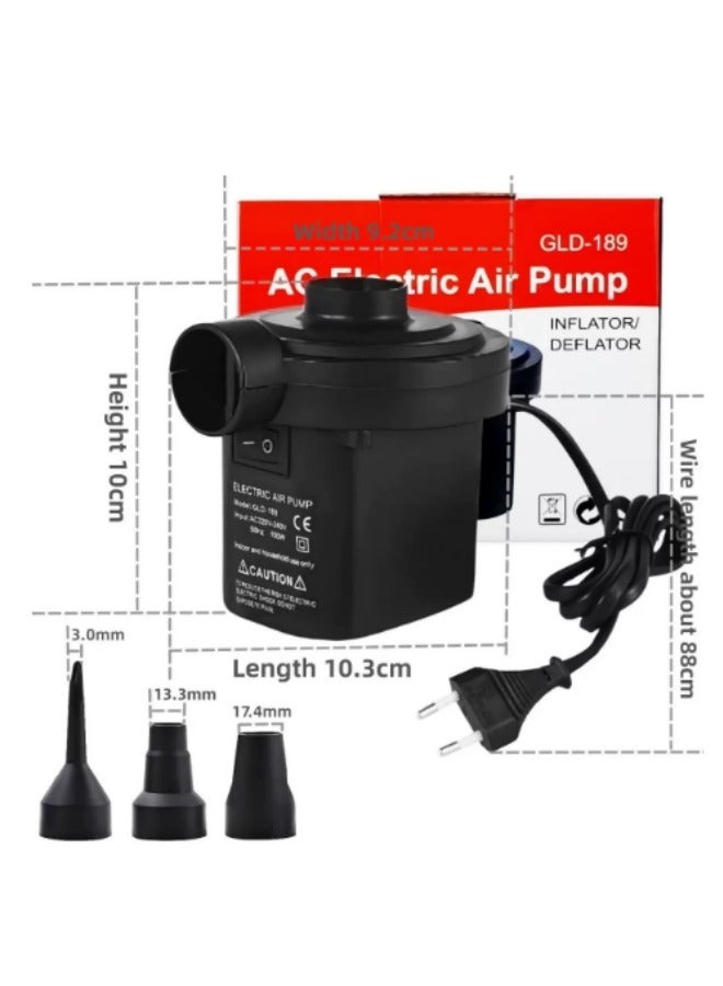 Generic Mattress Inflatable Electric Air Pump Black  - Image 3