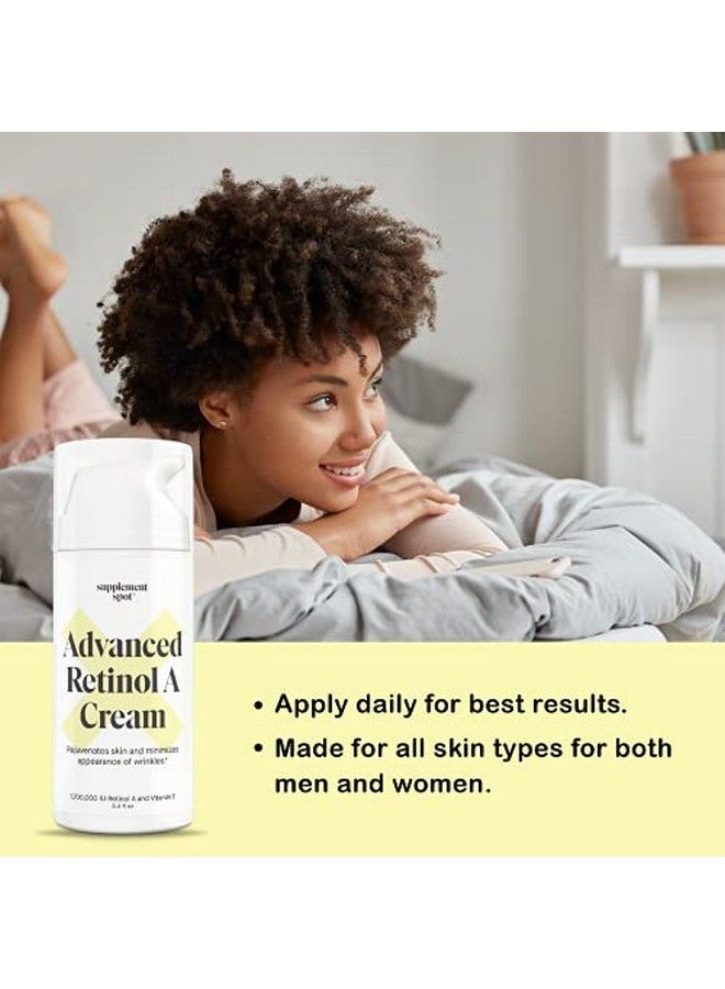 Supplement Spot Advanced Retinol A Cream Retinol Moisturizer Cream W/ Vitamin E Coconut & Almond Oil Retinol Daily Antiaging Cream For Face Best Retinol Cream For Smoother Looking Skin (3.4 Oz) - Image 5