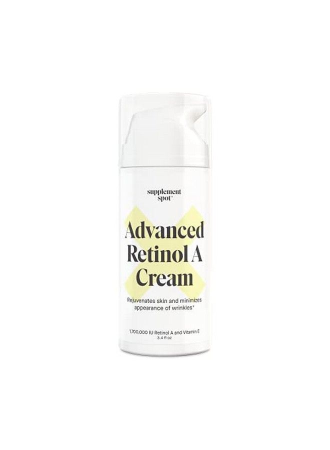 Supplement Spot Advanced Retinol A Cream Retinol Moisturizer Cream W/ Vitamin E Coconut & Almond Oil Retinol Daily Antiaging Cream For Face Best Retinol Cream For Smoother Looking Skin (3.4 Oz) - Image 2