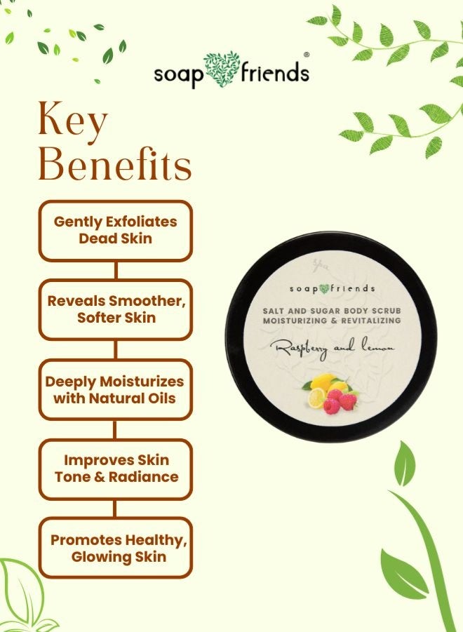 الصابون والأصدقاء مقشر الجسم الطبيعي بالتوت والليمون من سوب آند فريندز، 200 مل - مقشر غني بمضادات الأكسدة مع مزيج من الحمضيات المنعشة - Image 2