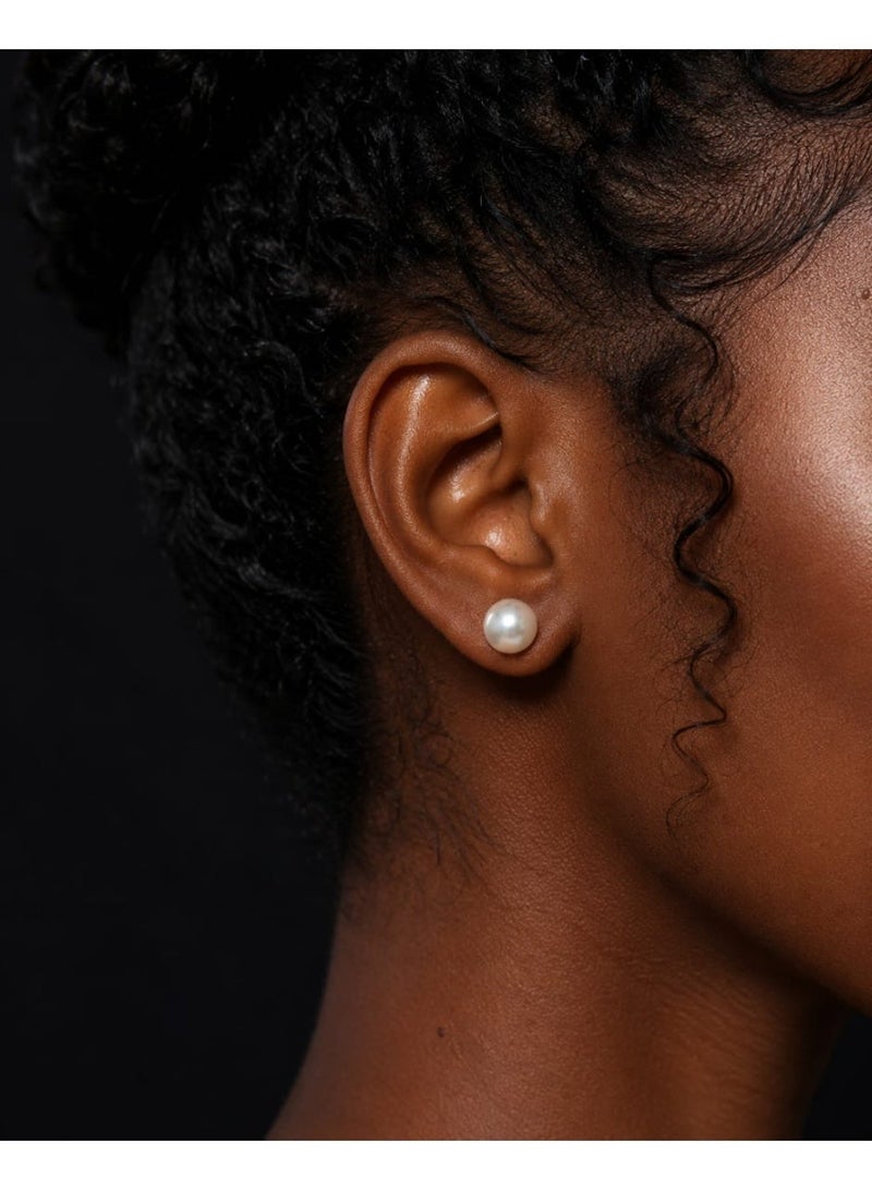 Minorisa Stud Earring with Freshwater Pearl and Sterling Silver - Image 1