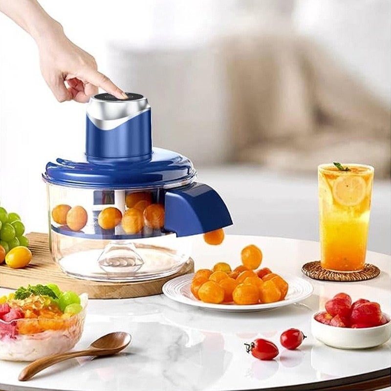 One Press Automatic Fruit Peeler Machine, Electric Grape Cherry Tomato Skin Remover with Auto Sliding Pulp Outlet, Hands-Free Peeling Tool No Residue Easy Clean Kitchen  Gadget - Image 2