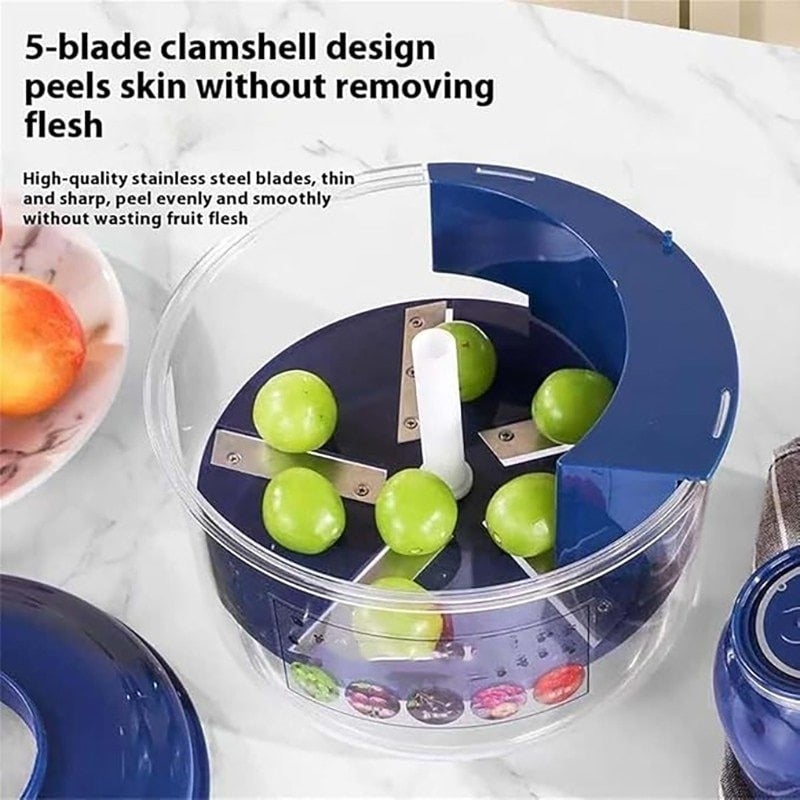 One Press Automatic Fruit Peeler Machine, Electric Grape Cherry Tomato Skin Remover with Auto Sliding Pulp Outlet, Hands-Free Peeling Tool No Residue Easy Clean Kitchen  Gadget - Image 5