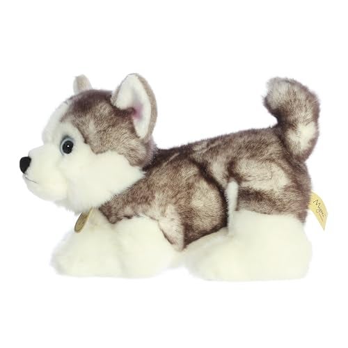 Aurora® Adorable Miyoni® Tots Siberian Husky Pup Stuffed Animal - Lifelike Detail - Cherished Companionship - Gray 10 Inches - Image 4