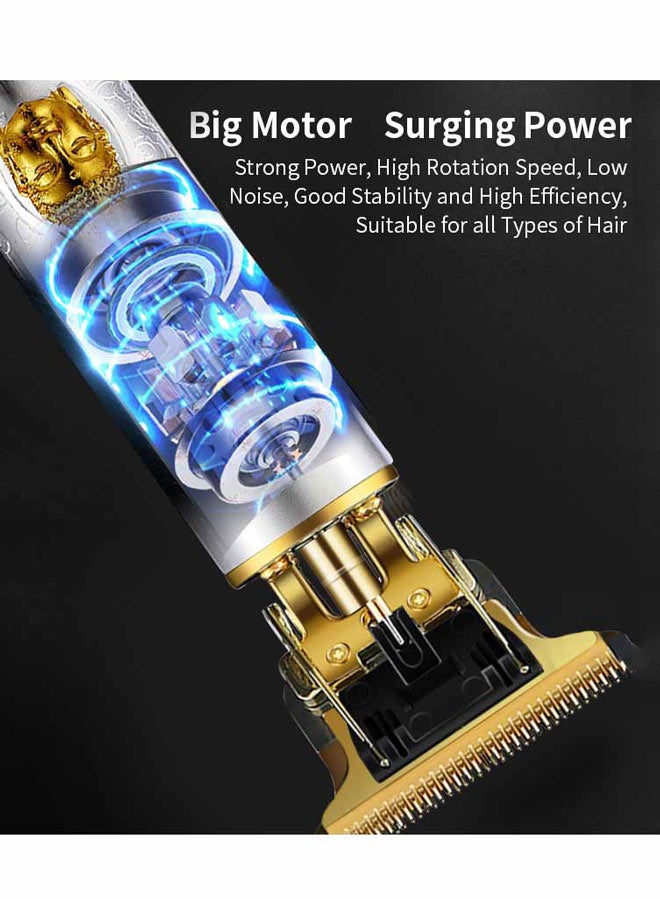EXMY Vintage Electric Hair Clipper Professional Hair Cutting Machine Men's Shaver Trimmer for Men Beard Haircut Machine Metal USB - Image 2