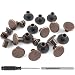 YORANYO 150 Sets 8MM Chicago Screws Leather Rivets for Fabric Chicago Binding Screws Buttons Metal Studs Rivets for Decorate and Repair Belts Bags Shoes Purse Dog Collar Leather Craft Copper - Image 2