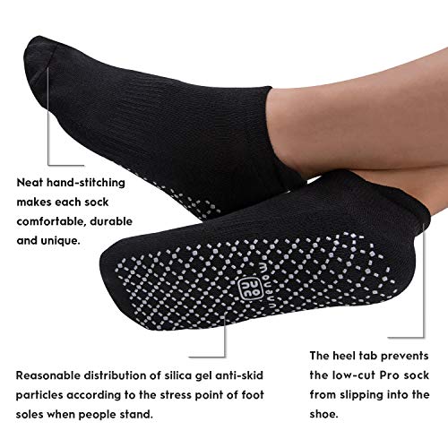 unenow Unisex Non Slip Socks with Grips Cushion for Yoga Pilates Barre Home & Hospital - Image 3