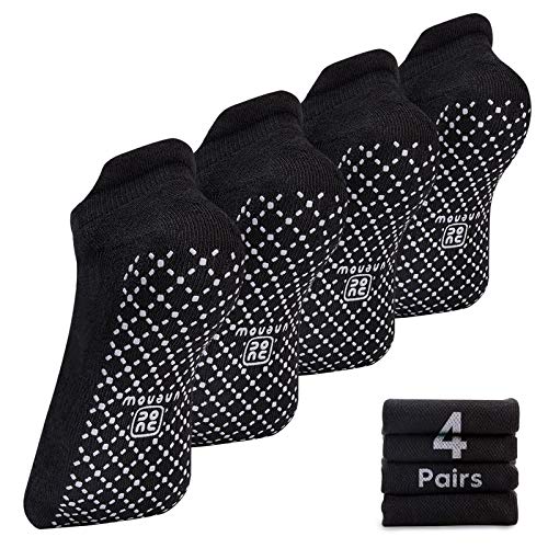 unenow Unisex Non Slip Socks with Grips Cushion for Yoga Pilates Barre Home & Hospital - Image 1