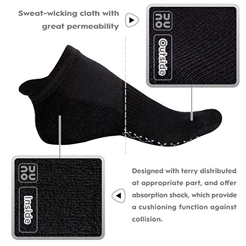 unenow Unisex Non Slip Socks with Grips Cushion for Yoga Pilates Barre Home & Hospital - Image 4