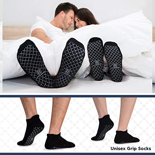 unenow Unisex Non Slip Socks with Grips Cushion for Yoga Pilates Barre Home & Hospital - Image 2