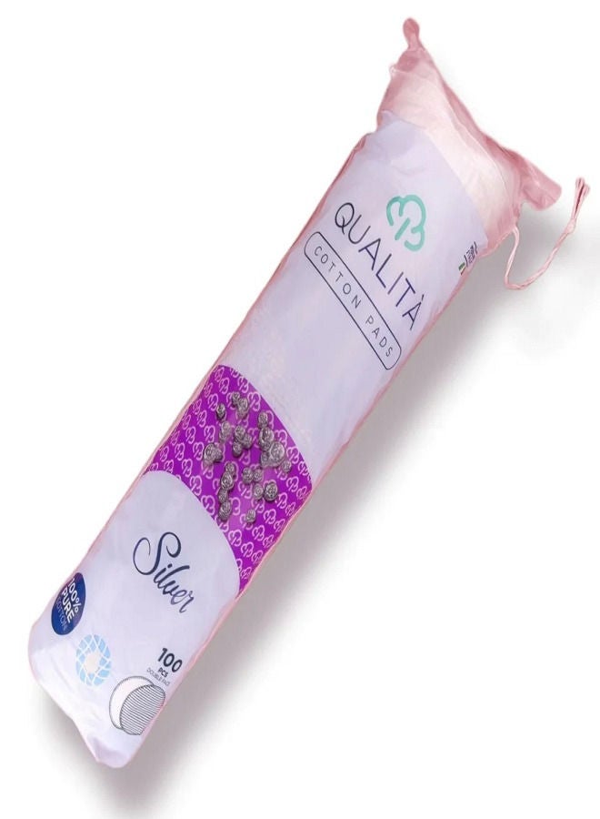 QUALITA Cotton Pads Silver 100Pcs - Image 2