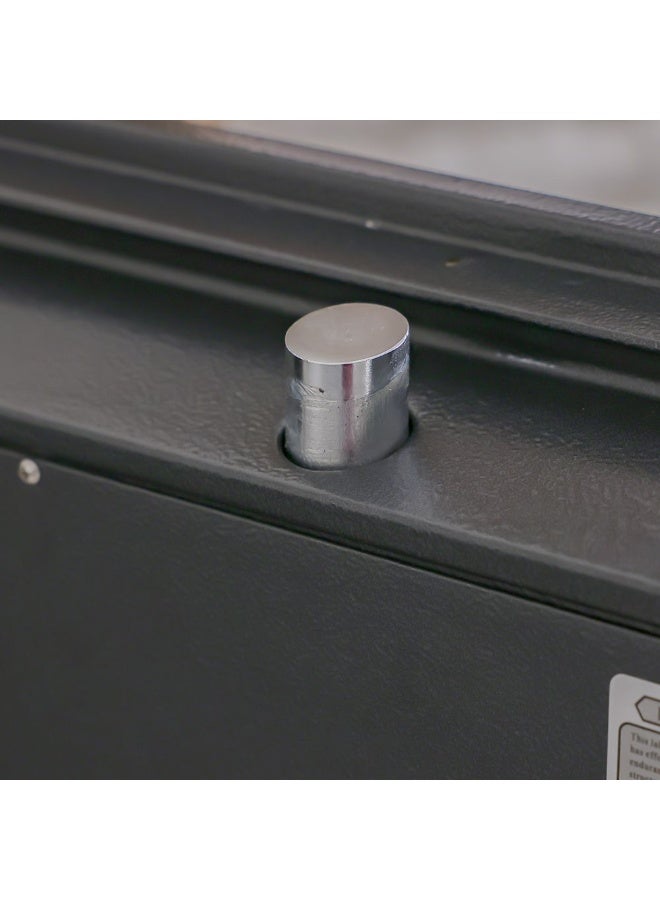 milano خزنة ميلانو Fr 2.0 مع قفل بصمة الإصبع | خزنة إلكترونية رقمية من الفولاذ السبيكي للأمان للمنازل والمكاتب والفنادق L92xW60xH57cm - أسود - Image 4