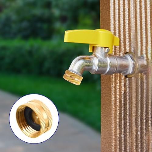 M MINGLE Garden Hose Female End Cap, Brass Spigot Cap, 3/4 Inch, 4-Pack with Extra 12 Washers - Image 5