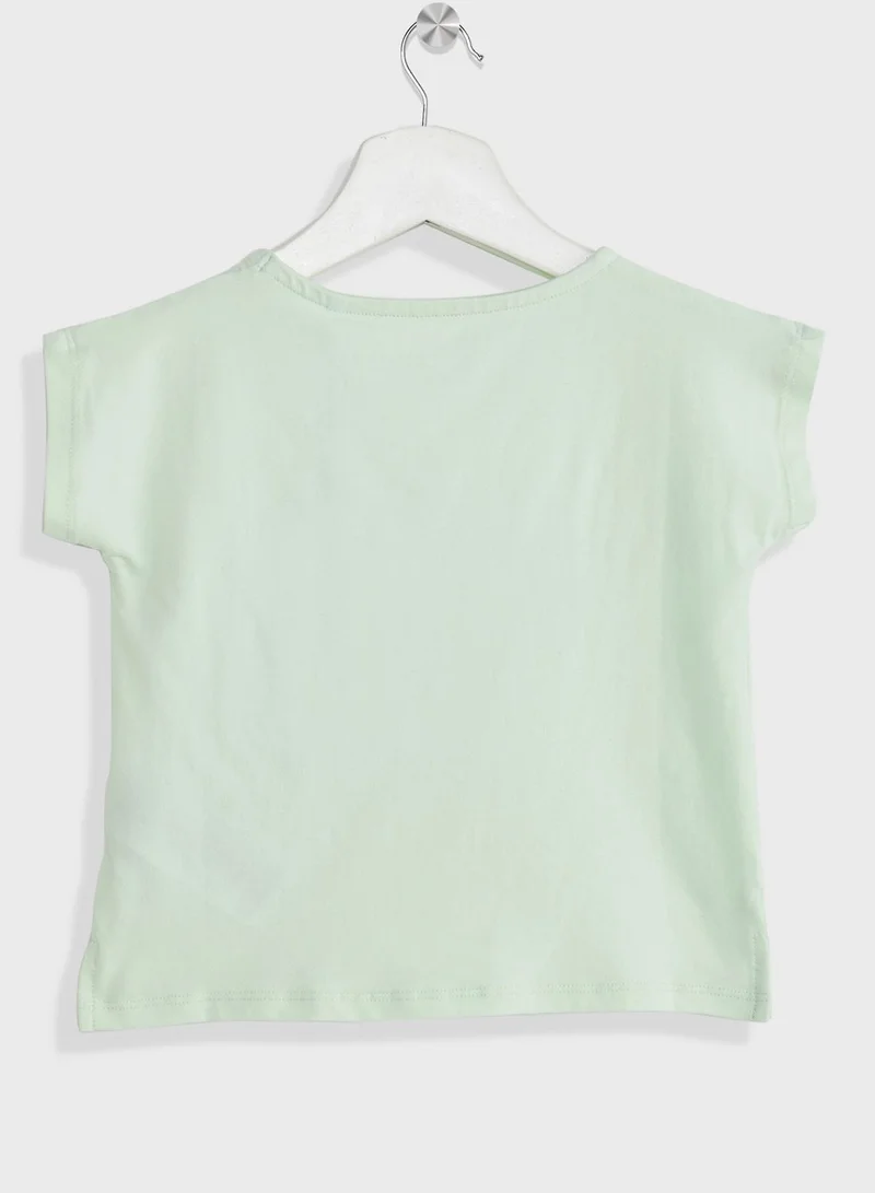 GUESS Kids Logo T-Shirt & Denim Shorts Set