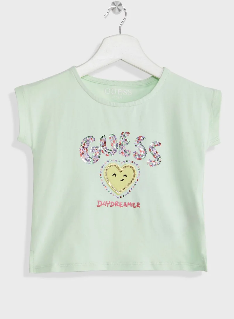 GUESS Kids Logo T-Shirt & Denim Shorts Set