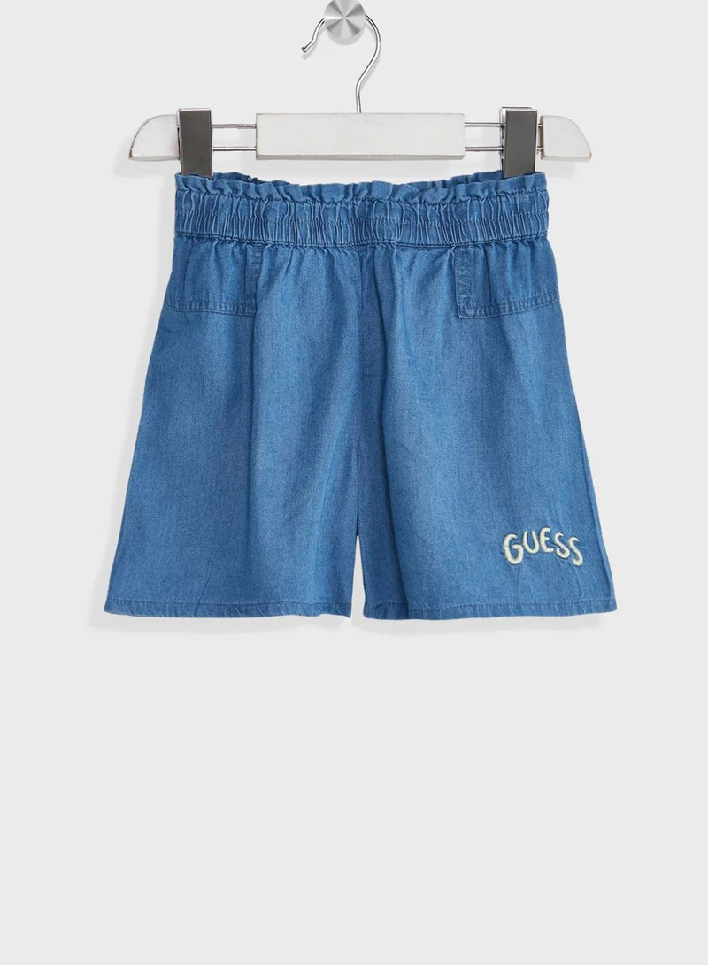 GUESS Kids Logo T-Shirt & Denim Shorts Set