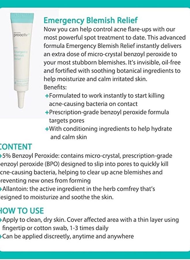Proactiv Emergency Blemish Relief - Benzoyl Peroxide Gel - Acne Spot Treatment for Face and Body, .33 Oz  - Image 3