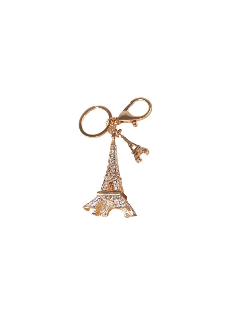 GGOOT Crystal Eiffel Tower Keychain Creative Paris Key Ring Keychain Eiffel Tower Charm Pendant French Souvenirs Keychain Gifts ( Kc Golden ) - Image 1