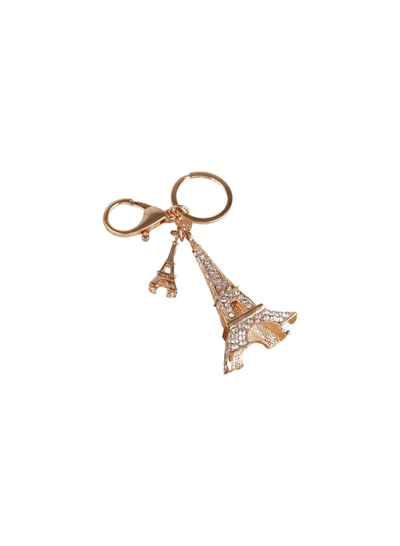 GGOOT Crystal Eiffel Tower Keychain Creative Paris Key Ring Keychain Eiffel Tower Charm Pendant French Souvenirs Keychain Gifts ( Kc Golden ) - Image 2