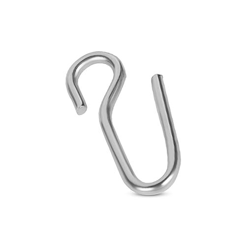 FAPBADRI Metal Hook for Curtain Channel/Track, Material - Stainless Steel (SS), Color - Silver, 100 Pieces - Image 1