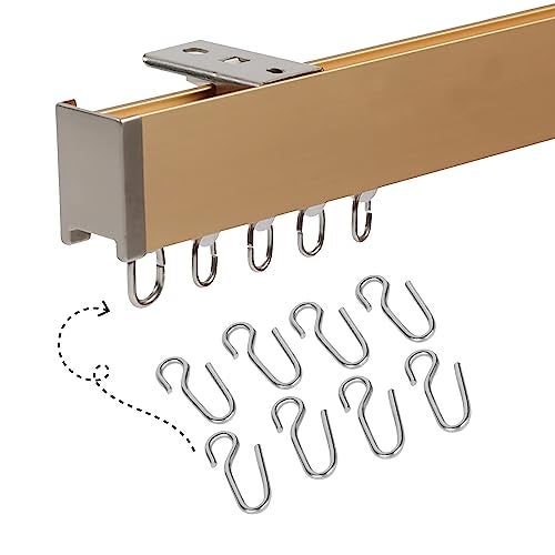 FAPBADRI Metal Hook for Curtain Channel/Track, Material - Stainless Steel (SS), Color - Silver, 100 Pieces - Image 2