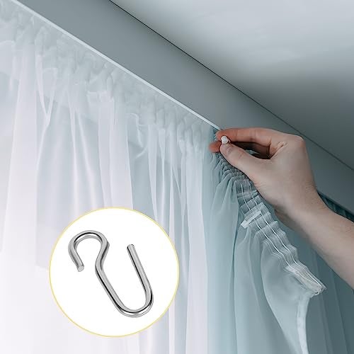FAPBADRI Metal Hook for Curtain Channel/Track, Material - Stainless Steel (SS), Color - Silver, 100 Pieces - Image 5