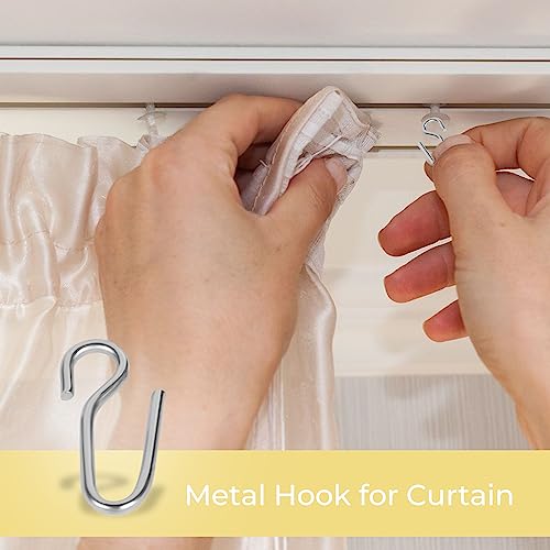 FAPBADRI Metal Hook for Curtain Channel/Track, Material - Stainless Steel (SS), Color - Silver, 100 Pieces - Image 3