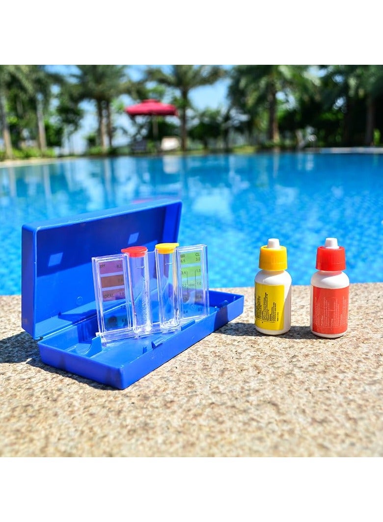 أكوا بلس مجموعة اختبار حمام السباحة AQUA PLUS لإعادة ملء الزجاجات، زجاجات إعادة تعبئة OTO وPH السائلة 20 مل.  - Image 3