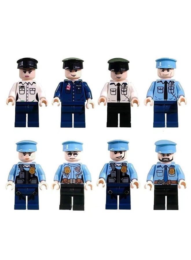Compatible With Lego Bricks Figurine Little Figurine Engineer Police Soldier Special Police Medical Care Boy Girl Toy Gift