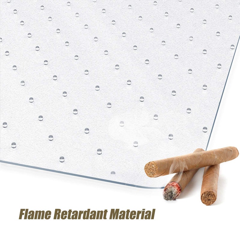 Kuyal Office Chair Mat for Carpets,Transparent Thick and Sturdy Floor Mats for Low and No Pile Carpeted Floors, with Studs (36" X 48" Rectangle) - Image 4