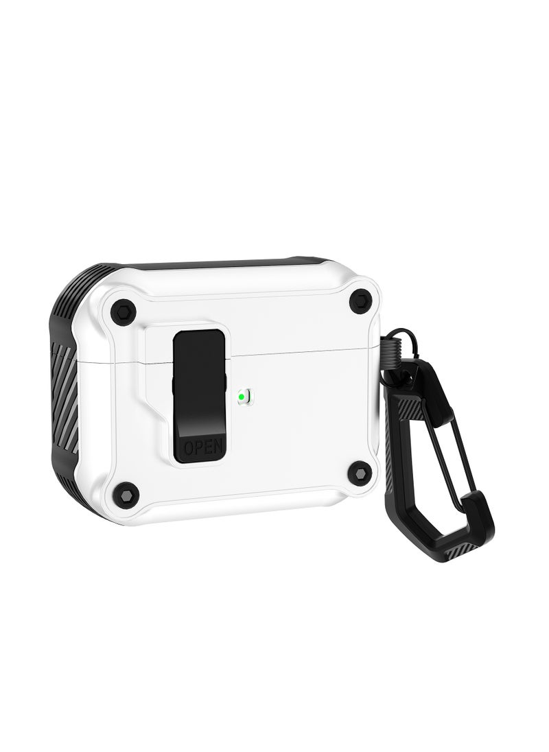 AirPods 3 Earphone Case Mecha Ins, with Automatic Safety Lock Clip, Hard-shell Full Body Case, with Apple AirPods 3 Wireless Charging Case