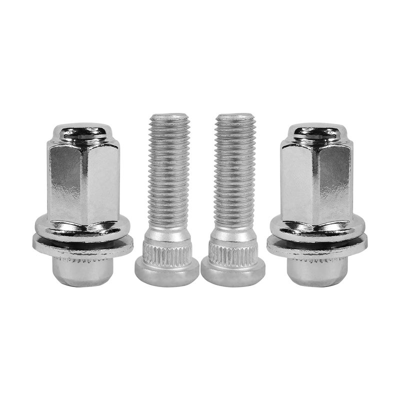 Mysttoo 4PCS M12x15 Chrome Wheel Lug Stud Nut Set Compatible with Toyota Corolla Camry 4Runner Land Cruiser RAV4 Avalon Sienna Lexus GS350 GX460 ES300 SC400 tC 9094201058 9094202049