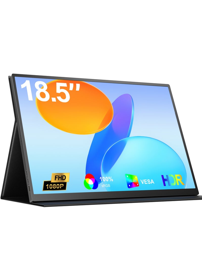 EVICIV 18.5 Inch Ultra-Thin Portable Monitor 120 Hz, 1920*1080 FHD IPS Dual Speakers, Includes protective cover External Display for Laptop, PC, MacBook, Phone, Xbox, PS4/PS5 - Image 1