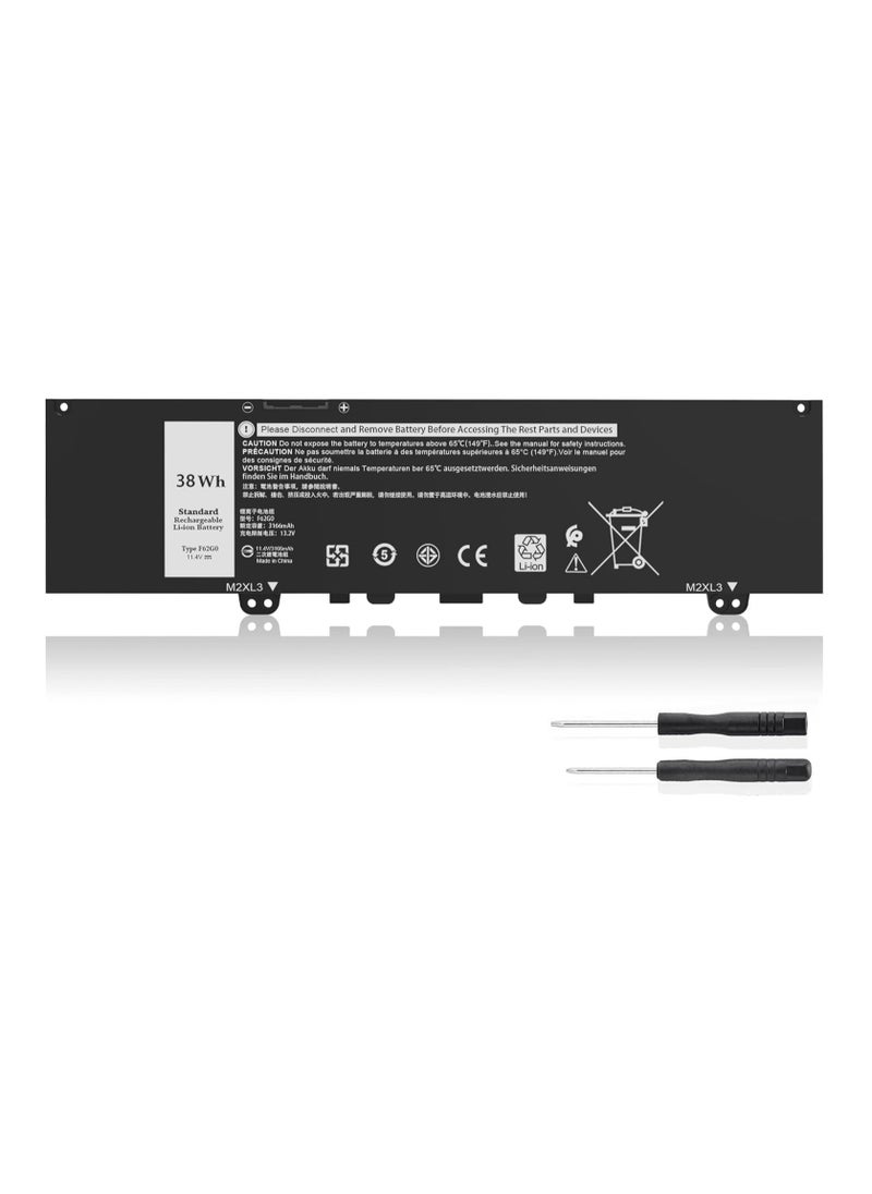 Max Power Replacement 39DY5 F62G0, Battery for Dell Inspiron, 13 7000 i7373 7373 7386 2-in-1 7370 7380 5370 P83G P87G P91G P83G001 P83G002 P87G001 Vostro 13 5370 0F62G0 RPJC3 0RPJC3  - Image 1