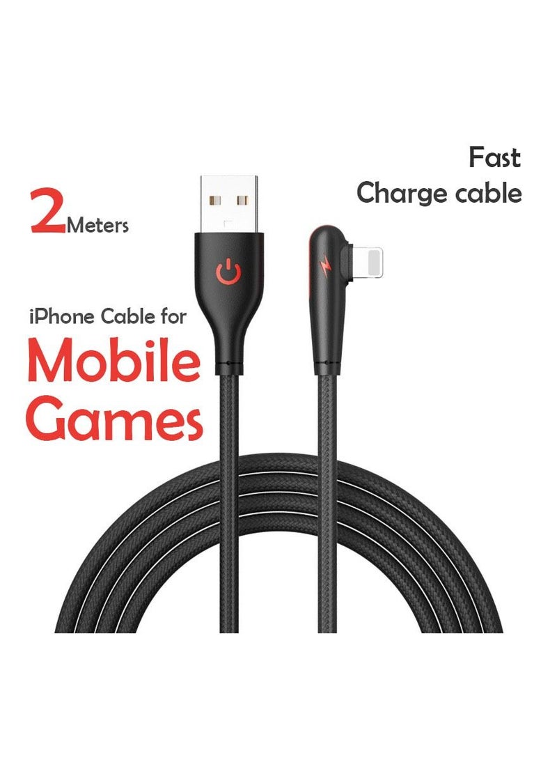 Samu Mobile Game Usb Cable 90 Degree Cable Fast Charging and Data Transfer 2m - Image 1