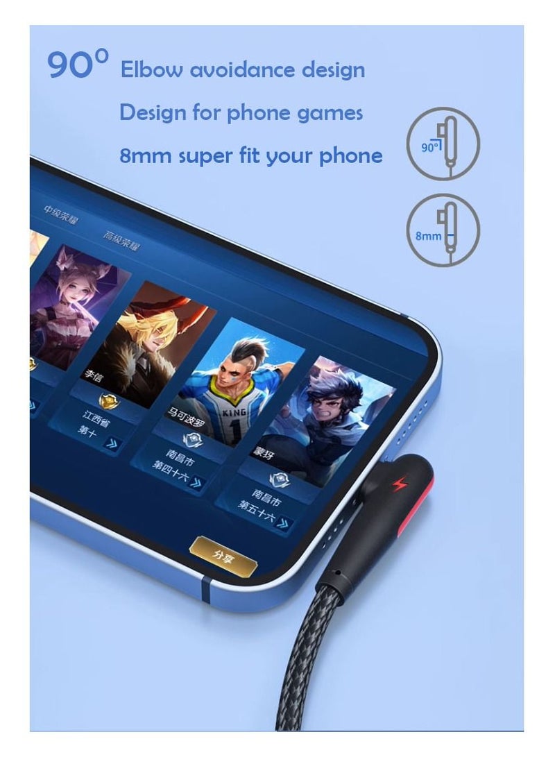 Samu Mobile Game Usb Cable 90 Degree Cable Fast Charging and Data Transfer 2m - Image 2