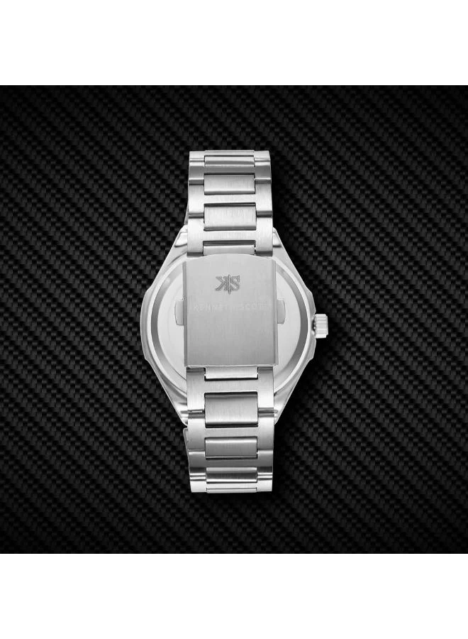 Kenneth Scott Black Men's Stainless Steel Analog Watch K23026-SBSB - 46 mm for Men | Best Price UAE