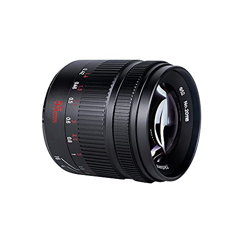 7Artisans 55mm F1.4 II Manual Focus APS-C Lens for M4/3 cameras (Black) - Image 1