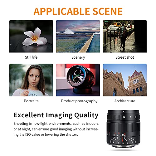 7Artisans 55mm F1.4 II Manual Focus APS-C Lens for M4/3 cameras (Black) - Image 4
