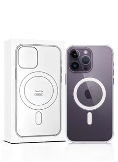 Magnetic Magnetic mobile phone case (iPhone 14 Pro), compatible with MagSafe, thin transparent mobile phone cover, shockproof, made of thermoplastic polyurethane  - Image 1