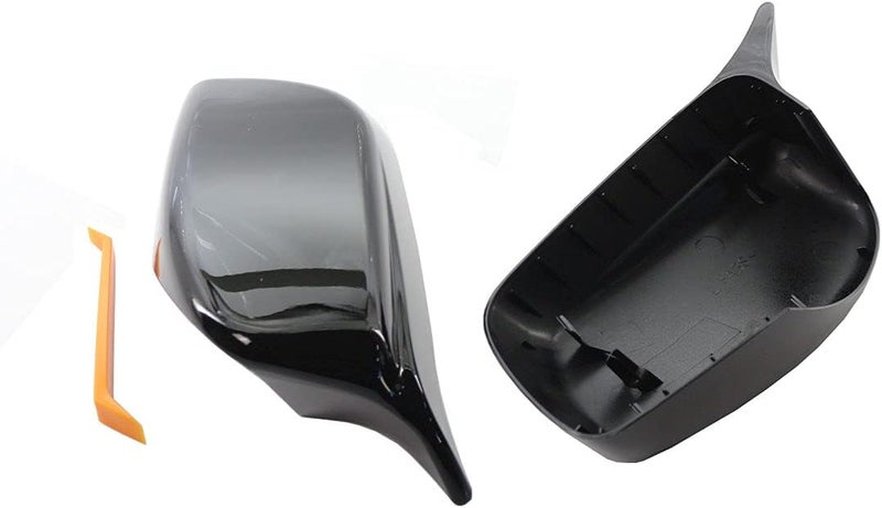 KYYET Gloss Black M Style Side Wing Mirror Cover Caps - Image 4