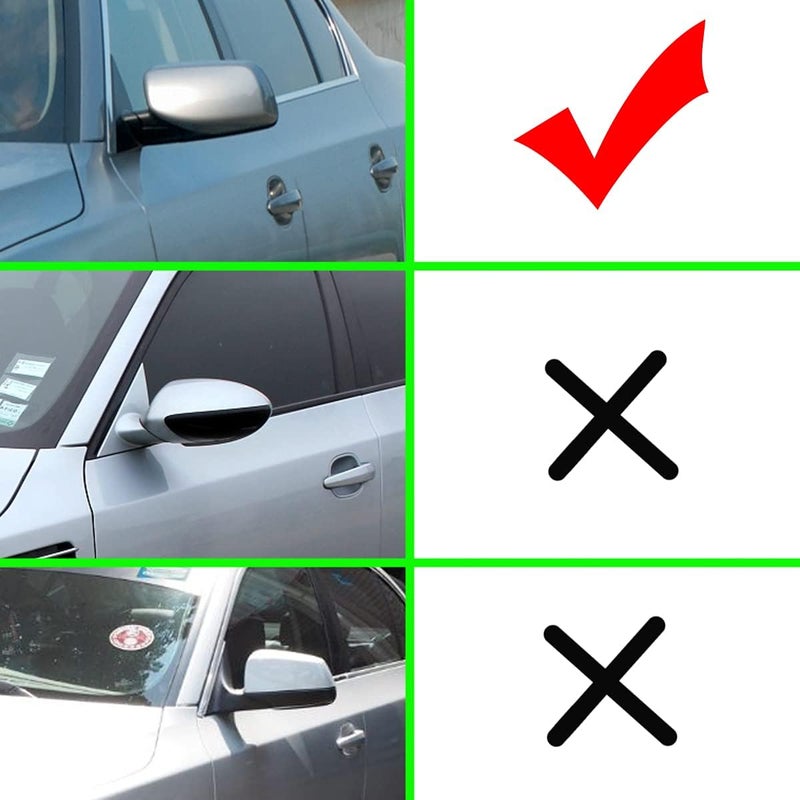KYYET Gloss Black M Style Side Wing Mirror Cover Caps - Image 2