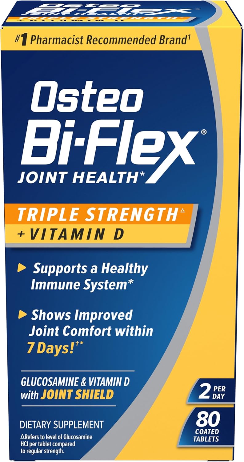 Osteo Bi-Flex أقراص أوستيو باي فليكس ثلاثية القوة ومغلفة بفيتامين د، 80 حبة - Image 1